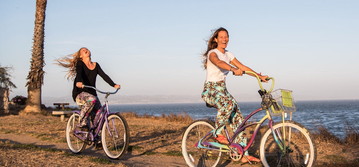 Biking on the beach